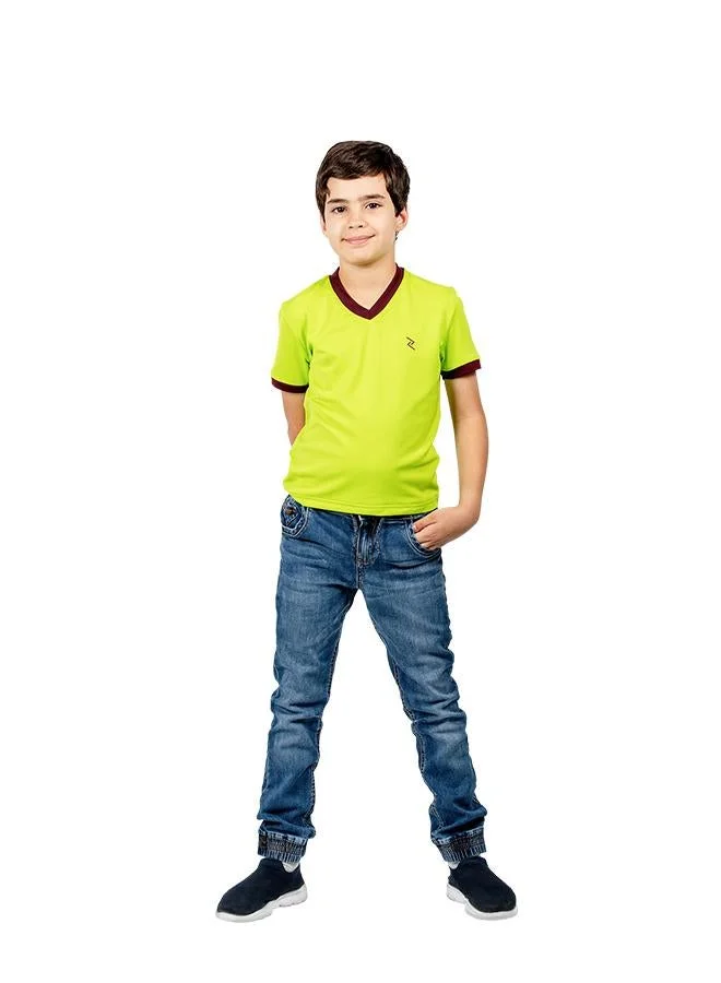 زيسي تيشيرت برقبة على شكل حرف  للأولاد